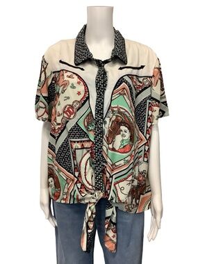 Double D Ranch Button Up Shirt Size:  1X